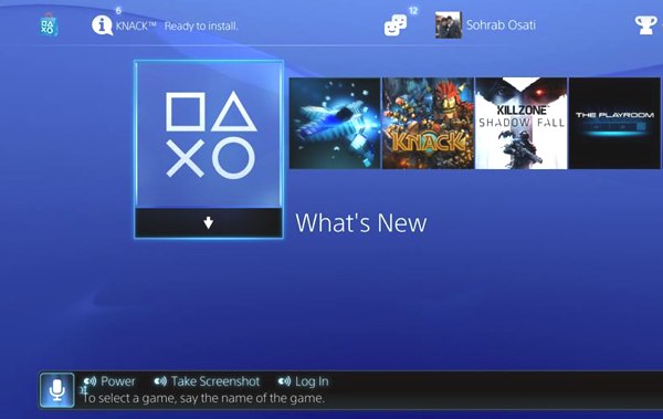 PS4: PlayStation Voice Commands